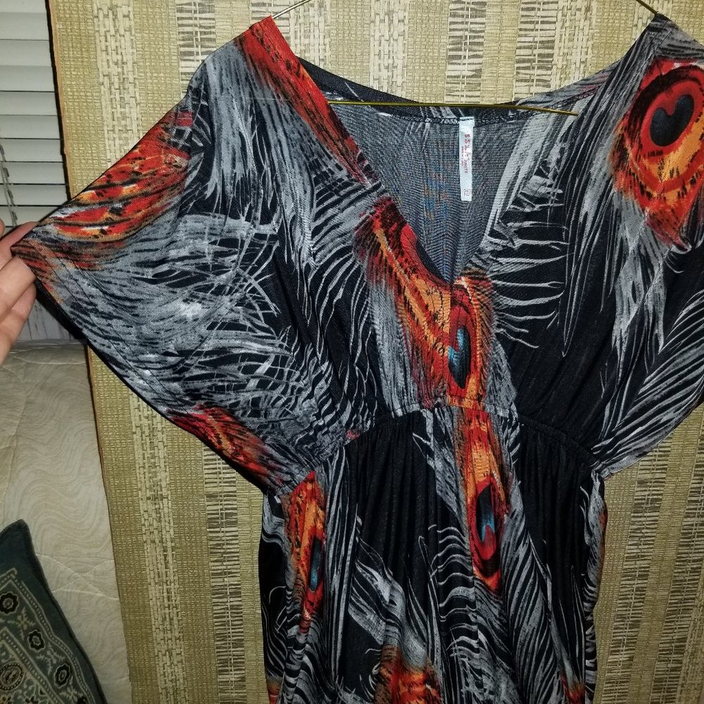 Peacock printed  Tunic - Picture 2 of 5